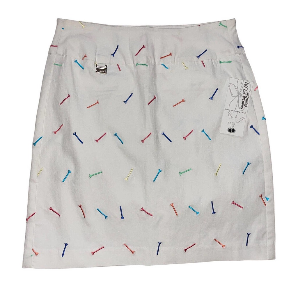 Lulu-B Women’s Golf Tee Stretch Pull-On Skirt Wide Waistband Size 6 NEW